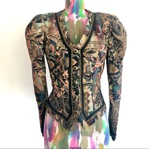 🎵VINTAGE 80s Cachet Geometric Jacket